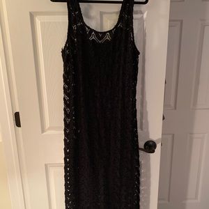 Forever 21 plus size black floral lace 2-piece